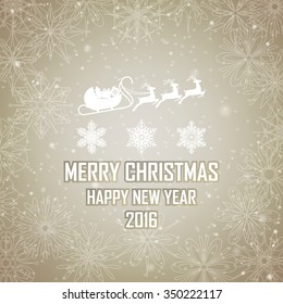 Vintage Christmas card with sleigh Christmas / Christmas background with sleigh Christmas / Christmas greeting card Celebration background with sleigh Christmas
