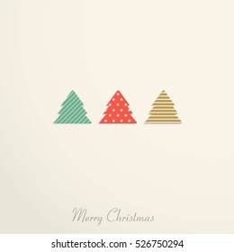 Vintage christmas card with christmas trees