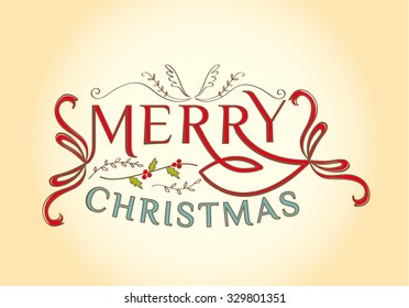 Vintage Christmas Card - Vector