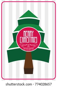 Vintage Christmas Card Vector