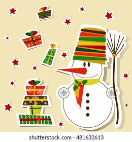 Vintage Christmas card, Xmas card