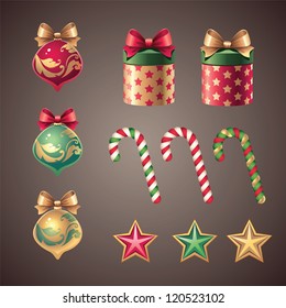 vintage Christmas design elements