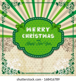 Vintage Christmas Design. Vector Illustration.