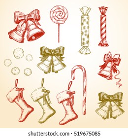 Vintage Christmas doodles