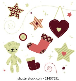 vintage Christmas elements