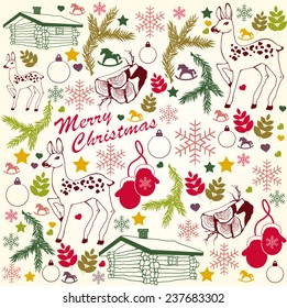 Vintage Christmas elements
