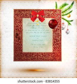 Vintage christmas frame