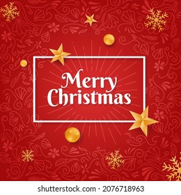 Vintage christmas frame design Vector illustration