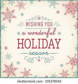 Vintage Christmas Frame - Illustration
Vector illustration of Old-Styled Winter Background
