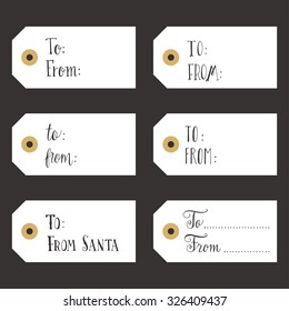 Vintage Christmas gift tags with a space for names