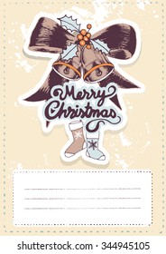 Vintage Christmas Greeting Card Design