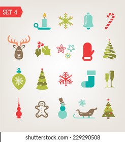 Vintage Christmas icons