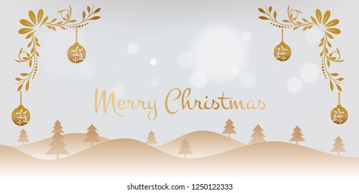 Vintage Christmas landscape Background
