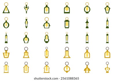 Vintage Christmas Light Illustration Design Set