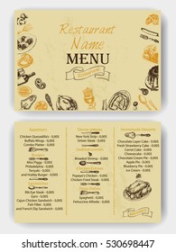 Vintage christmas Menu