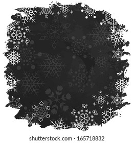 Vintage  Christmas And New Year Background With Chalk  On Blackboard
