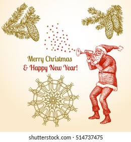 Vintage Christmas and New Year. Set 5