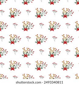 Diseño de patrón de Navidades de Antiguas en fondo blanco.