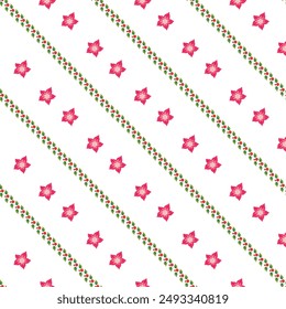 Vintage Christmas pattern Design in white background.