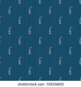 Vintage christmas pattern. Holiday hand drawn sketch Christmas and New Year seamless background. Vector illustration