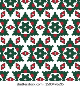 Vintage christmas pattern in retro 80s style. Textile fashionable retro design in the style of the eighties.