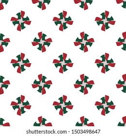Vintage christmas pattern in retro 80s style. Textile fashionable retro design in the style of the eighties.