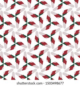 Vintage christmas pattern in retro 80s style. Textile fashionable retro design in the style of the eighties.