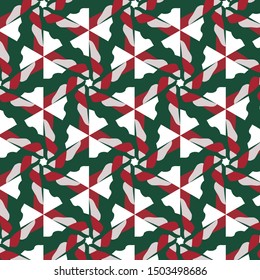 Vintage christmas pattern in retro 80s style. Textile fashionable retro design in the style of the eighties.