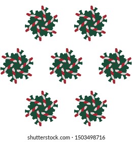 Vintage christmas pattern in retro 80s style. Textile fashionable retro design in the style of the eighties.