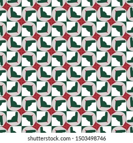Vintage christmas pattern in retro 80s style. Textile fashionable retro design in the style of the eighties.
