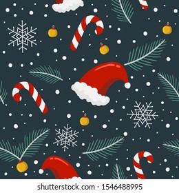 vintage Christmas pattern swatches with candy element