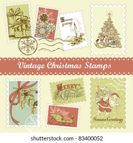 Equipo de correo de Navidad vintage