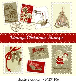 Vintage Christmas postage set