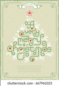 vintage christmas postcards with lettering