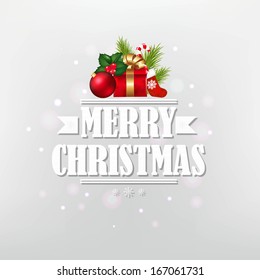 Weihnachtspostel aus Vintage mit Text, Farbverlauf-Mesh, Vektorgrafik 