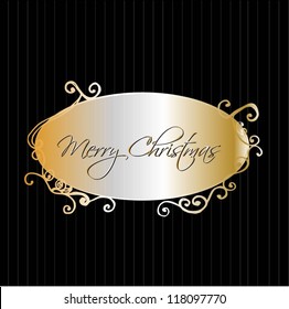 Vintage Christmas price tag - vector illustration