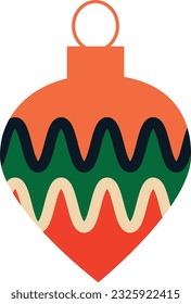 Vintage Christmas Retro Toys for Christmas Tree . vector illustrations