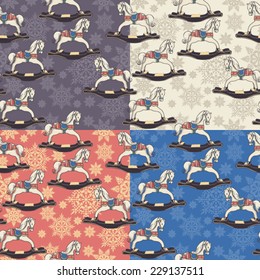 Vintage Christmas seamless pattern