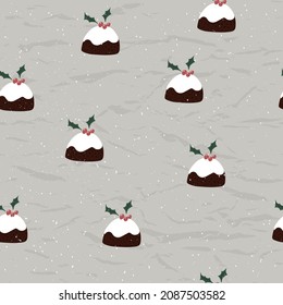 Vintage Weihnachten nahtlose Muster aus New Collection. Leckeres Weihnachtslied. Vektorgrafik-EPS8