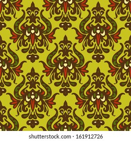 Vintage christmas seamless vector pattern