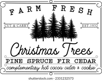 vintage Christmas sign svg design