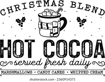 vintage christmas sign svg design