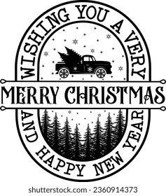 vintage christmas sign svg design