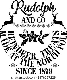 Vintage Christmas Sign T-shirt Design With Vector. Christmas Sign Design