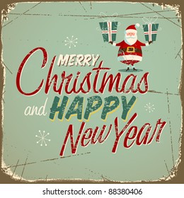 Vintage christmas sign. Vector EPS10.