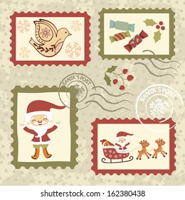 Vintage Christmas stamps collection