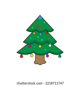 Vintage christmas tree design Free Vector