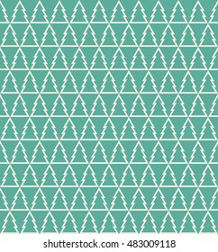 vintage christmas tree silhouette pattern. seamless vector background.