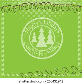 Vintage Christmas Tree Vector Background