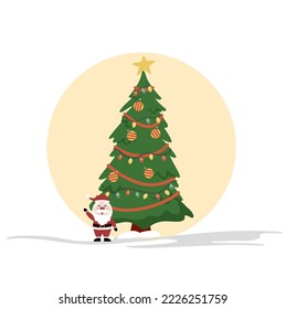 Vintage Christmas Tree Vector. Perfect for Christmas day